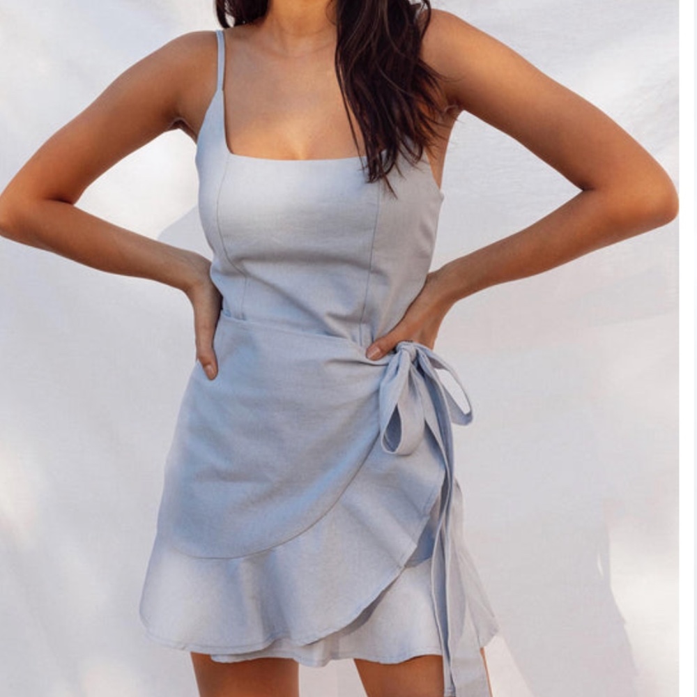 NWT Princess Polly Cottage Hill Mini Dress- Blue